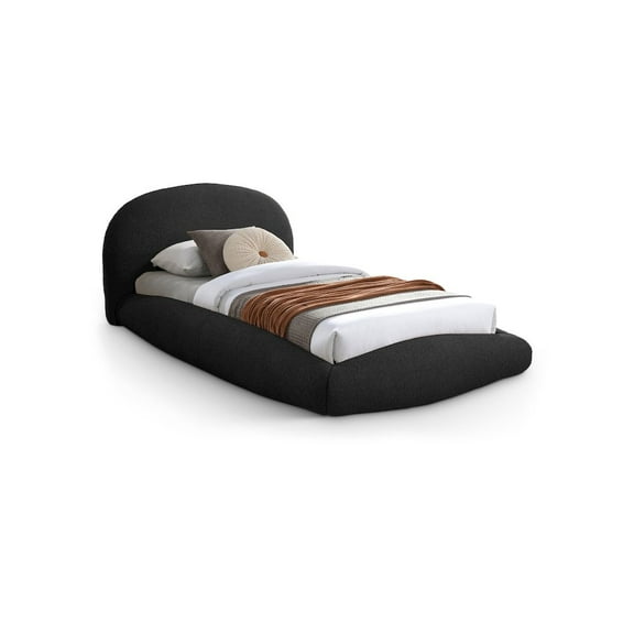 Meridian Furniture Genesis Black Teddy Fabric Twin Bed