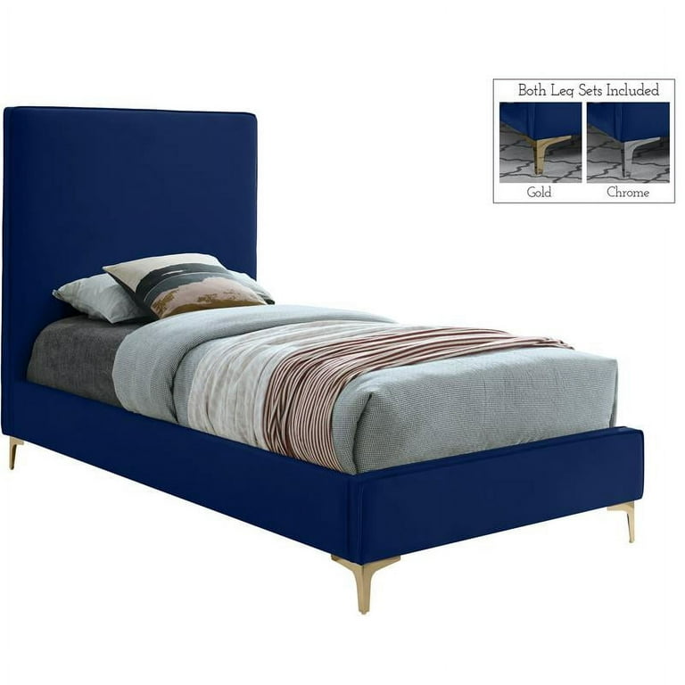 Meridian Furniture Geri Velvet Twin Bed Meridian Furniture Geri Velvet Twin Bed