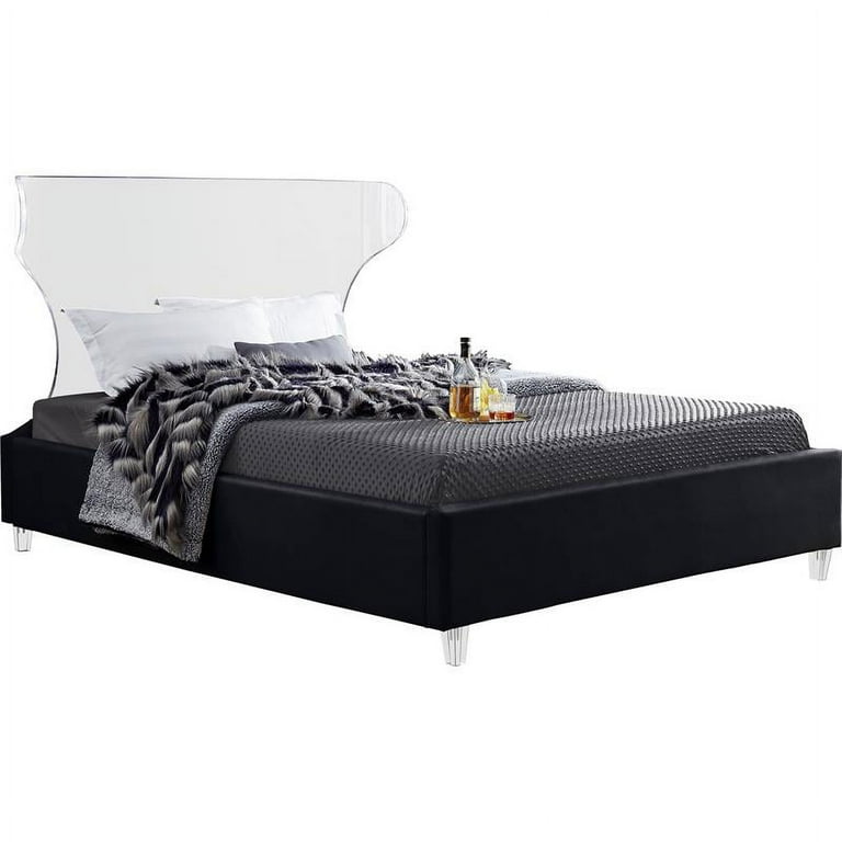 Meridian Furniture Ghost Velvet Queen Bed Meridian Furniture Ghost Velvet Queen Bed