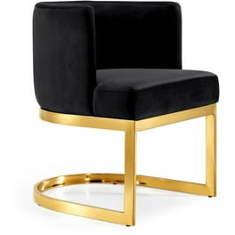 Meridian Furniture Gold Opal Velvet Dining Chair-Set of 2 Meridian Furniture Gold Opal Velvet Dining Chair-Set of 2
