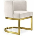 thumbnail image 1 of Meridian Furniture Gianna Cream Velvet Dining Chair, 1 of 5
