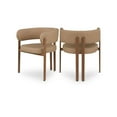 thumbnail image 1 of Meridian Furniture Gideon Tan Vegan Leather Dining Chair (Set of 2), 1 of 8