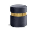 thumbnail image 1 of Meridian Furniture Hailey Contemporary Velvet Ottoman/Stool in Gray, 1 of 4