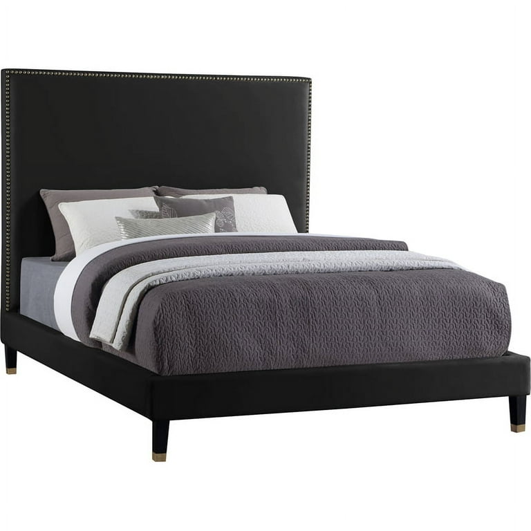 Meridian Furniture Harlie Velvet Queen Bed Meridian Furniture Harlie Velvet Queen Bed