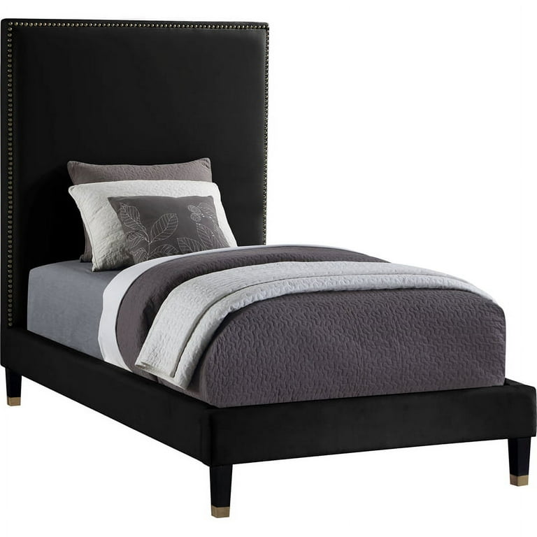 Meridian Furniture Harlie Velvet Twin Bed Meridian Furniture Harlie Velvet Twin Bed