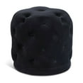 thumbnail image 1 of Meridian Furniture Harper Contemporary Velvet Ottoman/Stool in Black, 1 of 4