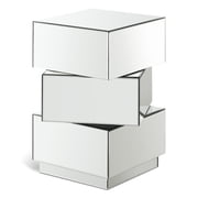 Meridian Furniture Haven Stacked Design Mirrored End Table