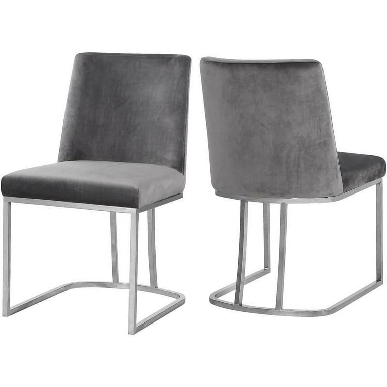 Meridian Furniture Heidi Velvet Dining Chair-Set of 2 Meridian Furniture Heidi Velvet Dining Chair-Set of 2
