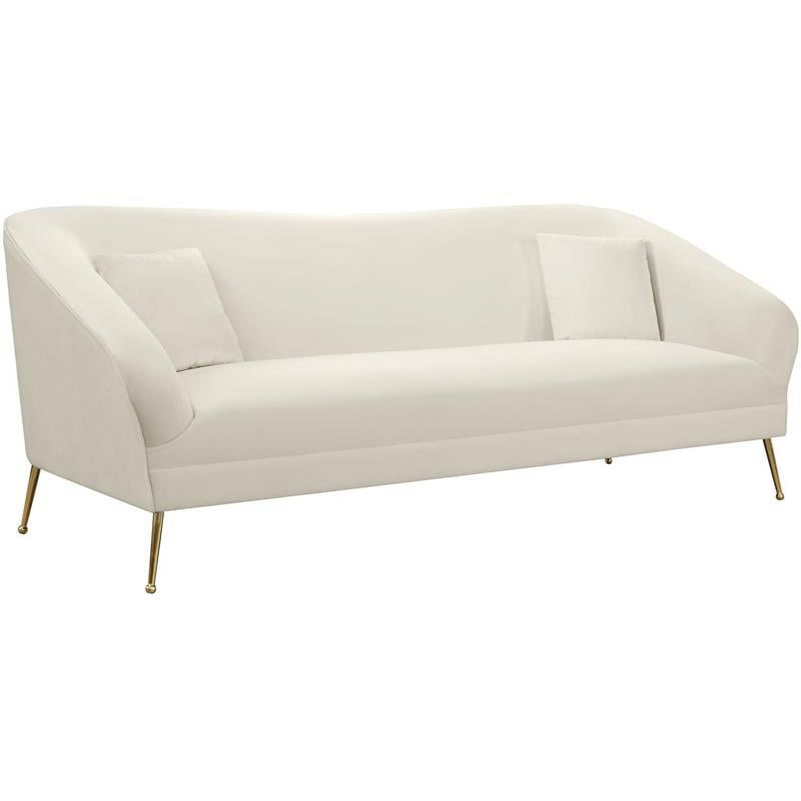 Chloe cream velvet deals sofa