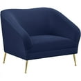 thumbnail image 1 of Meridian Furniture Hermosa Navy Velvet Chair, 1 of 7