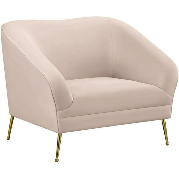 Meridian Furniture Hermosa Pink Velvet Chair