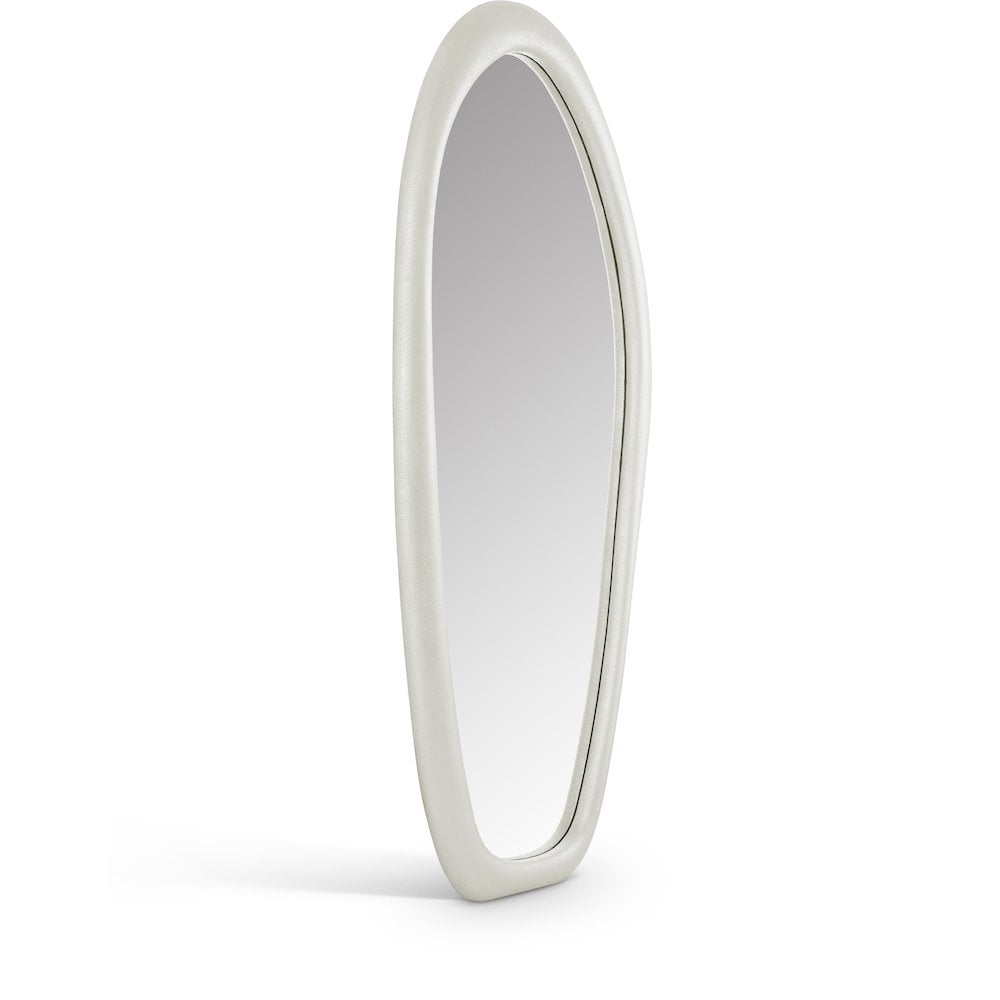 Meridian Mirror Meridian Furniture Holland White Polyresin Mirror - Walmart.com