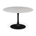 thumbnail image 1 of Meridian Furniture Holly Round Faux Marble Dining Table with Matte Black Base, 1 of 4