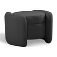 thumbnail image 1 of Meridian Furniture Horizon Black Boucle Fabric Ottoman, 1 of 10