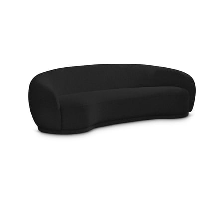 Meridian Furniture Hyde Black Boucle Fabric Sofa