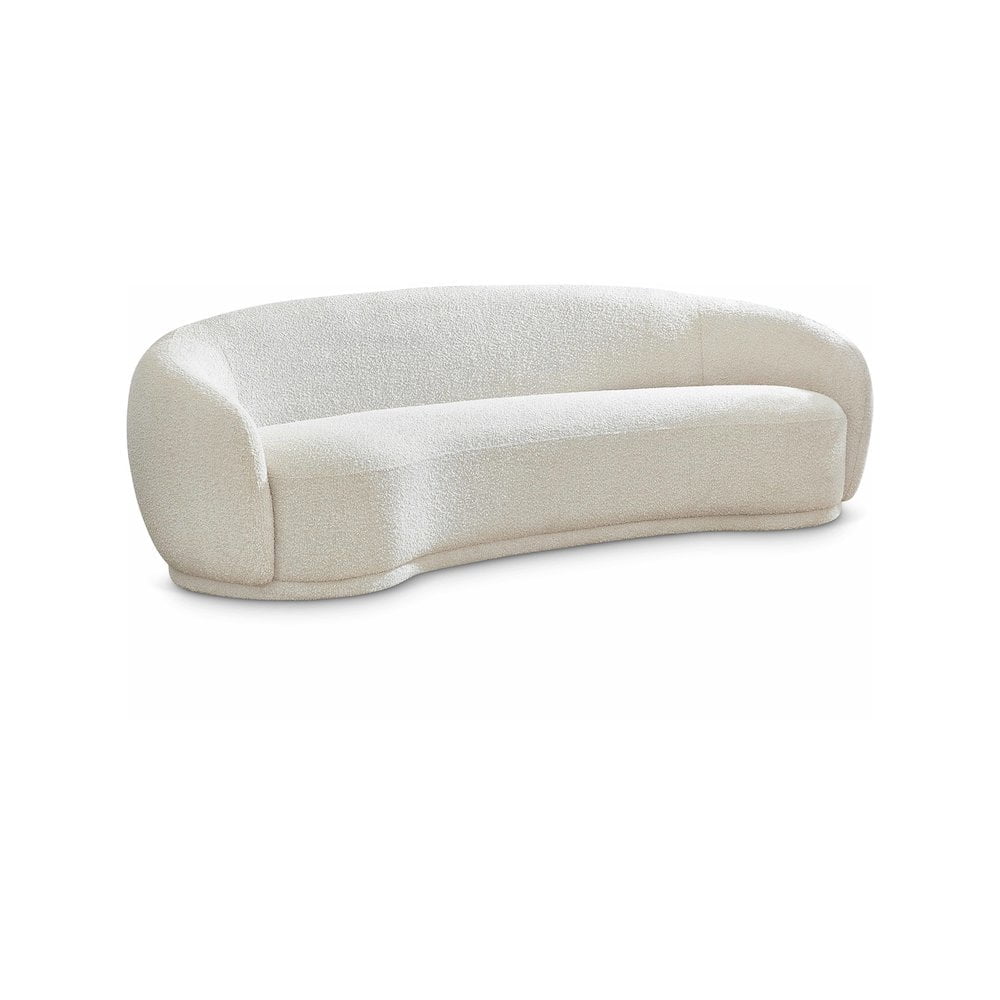 Meridian Furniture Hyde Cream Boucle Fabric Sofa