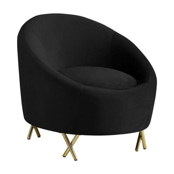 Meridian Furniture Inc Serpentine Upholstered Barrel Chair