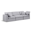 thumbnail image 1 of Meridian Furniture Indulge 105" Contemporary Linen Fabric Modular Sofa in Gray, 1 of 7