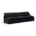 thumbnail image 1 of Meridian Furniture Indulge 105" Contemporary Velvet Modular Sofa in Black, 1 of 8