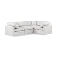 thumbnail image 1 of Meridian Furniture Indulge 105" Cream Vegan Leather L-Shaped Modular Sectional, 1 of 10