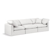 Meridian Furniture Indulge 105 Vegan Leather Modular Sofa in Cream