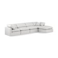 thumbnail image 1 of Meridian Furniture Indulge 129" Cream Vegan Leather L-Shaped Modular Sectional, 1 of 9