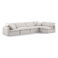 thumbnail image 1 of Meridian Furniture Indulge 164" Fabric L-Shaped Modular Sectional in Cream, 1 of 10