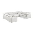 thumbnail image 1 of Meridian Furniture Indulge 258" Cream Vegan Leather U-Shaped Modular Sectional, 1 of 10