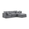 thumbnail image 1 of Meridian Furniture Indulge 94" Velvet L-Shaped Modular Sectional in Gray, 1 of 10