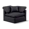 thumbnail image 1 of Meridian Furniture Indulge Contemporary Vegan Leather Corner Chair in Black, 1 of 9