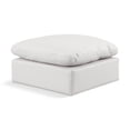 thumbnail image 1 of Meridian Furniture Indulge Vegan Leather Ottoman with Latch Underneath in Cream, 1 of 5