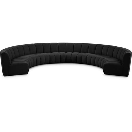 Meridian Furniture Infinity Black Boucle Fabric 8pc. Modular Sectional