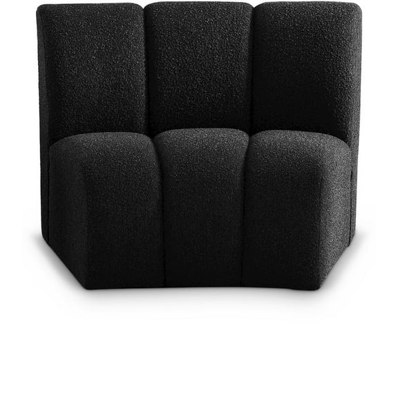 Meridian Furniture Infinity Black Boucle Fabric Modular Chair
