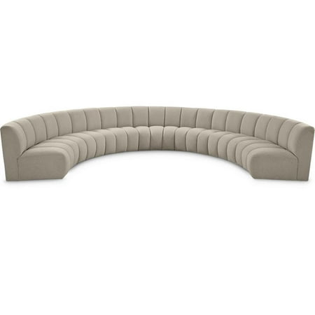 Meridian Furniture Infinity Brown Boucle Fabric 7pc. Modular Sectional