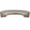 thumbnail image 1 of Meridian Furniture Infinity Brown Boucle Fabric 8pc. Modular Sectional, 1 of 11