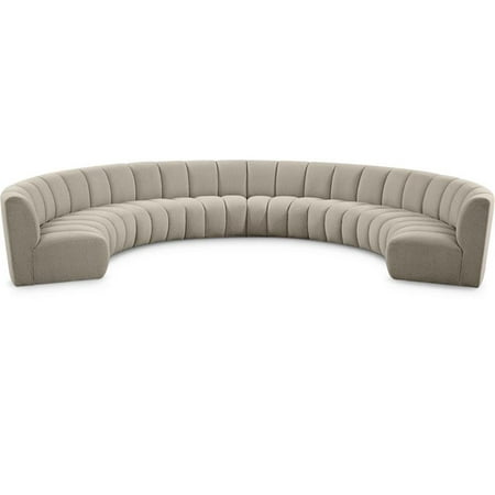Meridian Furniture Infinity Brown Boucle Fabric 8pc. Modular Sectional