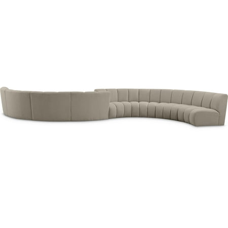 Meridian Furniture Infinity Brown Boucle Fabric 8pc. Modular Sectional
