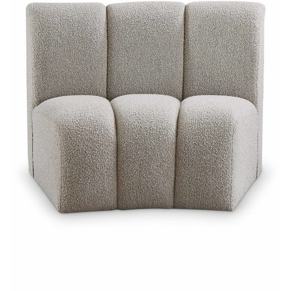 Meridian Furniture Infinity Brown Boucle Fabric Modular Chair