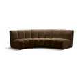 thumbnail image 1 of Meridian Furniture Infinity Brown Velvet 3pc. Modular Sectional, 1 of 11