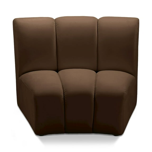 Meridian Furniture Infinity Brown Velvet Modular Chair