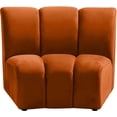 thumbnail image 1 of Meridian Furniture Infinity Cognac Velvet Modular Chair, 1 of 6