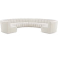 thumbnail image 1 of Meridian Furniture Infinity Cream Boucle Fabric 10pc. Modular Sectional, 1 of 11
