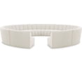 thumbnail image 1 of Meridian Furniture Infinity Cream Boucle Fabric 12pc. Modular Sectional, 1 of 11