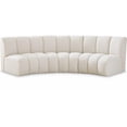 thumbnail image 1 of Meridian Furniture Infinity Cream Boucle Fabric 3pc. Modular Sectional, 1 of 11