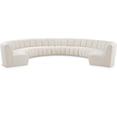 thumbnail image 1 of Meridian Furniture Infinity Cream Boucle Fabric 9pc. Modular Sectional, 1 of 11