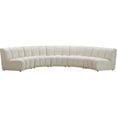 thumbnail image 1 of Meridian Furniture Infinity Cream Velvet 5pc. Modular Sectional, 1 of 4