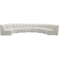 thumbnail image 1 of Meridian Furniture Infinity Cream Velvet 7pc. Modular Sectional, 1 of 4