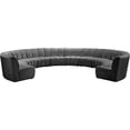 thumbnail image 1 of Meridian Furniture Infinity Gray Velvet 10pc. Modular Sectional, 1 of 4