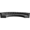 thumbnail image 1 of Meridian Furniture Infinity Gray Velvet 6pc. Modular Sectional, 1 of 4