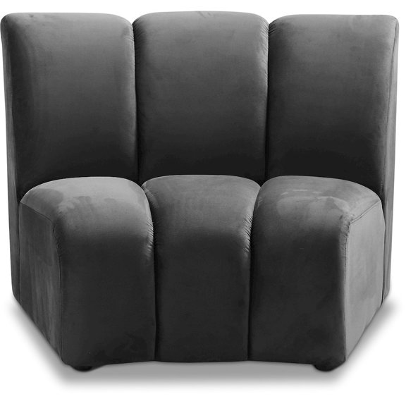 Meridian Furniture Infinity Gray Velvet Modular Chair